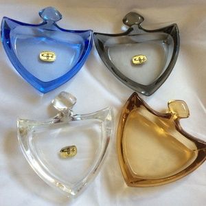 VTG mid century set of 4 KOF Foreing multi color pickle serving dish